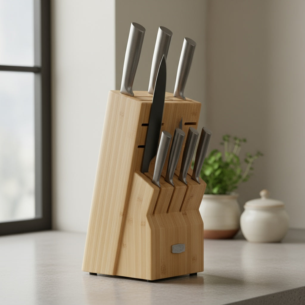 Bamboo Knife Block