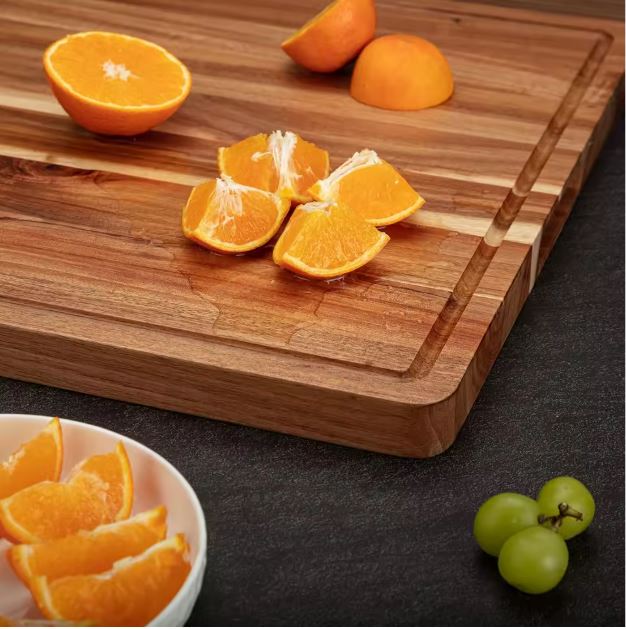 Professional Bamboo Cutting Board Set of 3 – Heavy Duty Kitchen Chopping Boards with Deep Juice Grooves – Large Reversible Wood Serving Trays for Meat, Vegetables, and Charcuterie