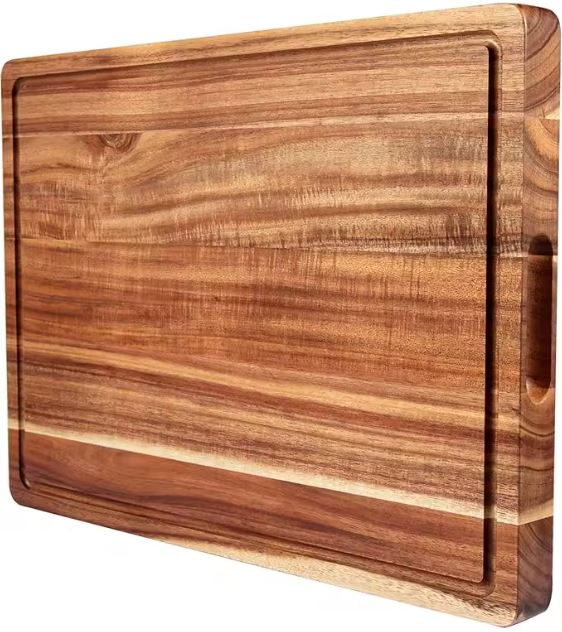 Professional Bamboo Cutting Board Set of 3 – Heavy Duty Kitchen Chopping Boards with Deep Juice Grooves – Large Reversible Wood Serving Trays for Meat, Vegetables, and Charcuterie